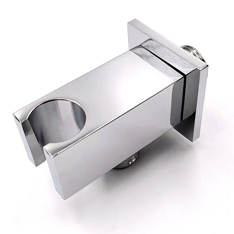 Sárgaréz zuhanytartó és konzol, modern, minimalista rejtett négyzet alakú kézi zuhanytartó