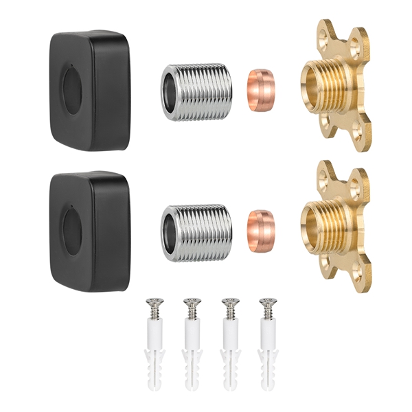 Fekete négyzet alakú zuhanycsap tányér