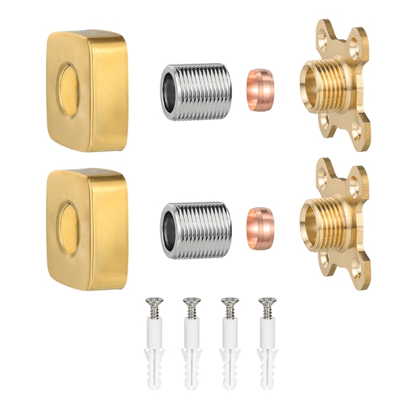 Arany négyzet alakú zuhanycsaptelep