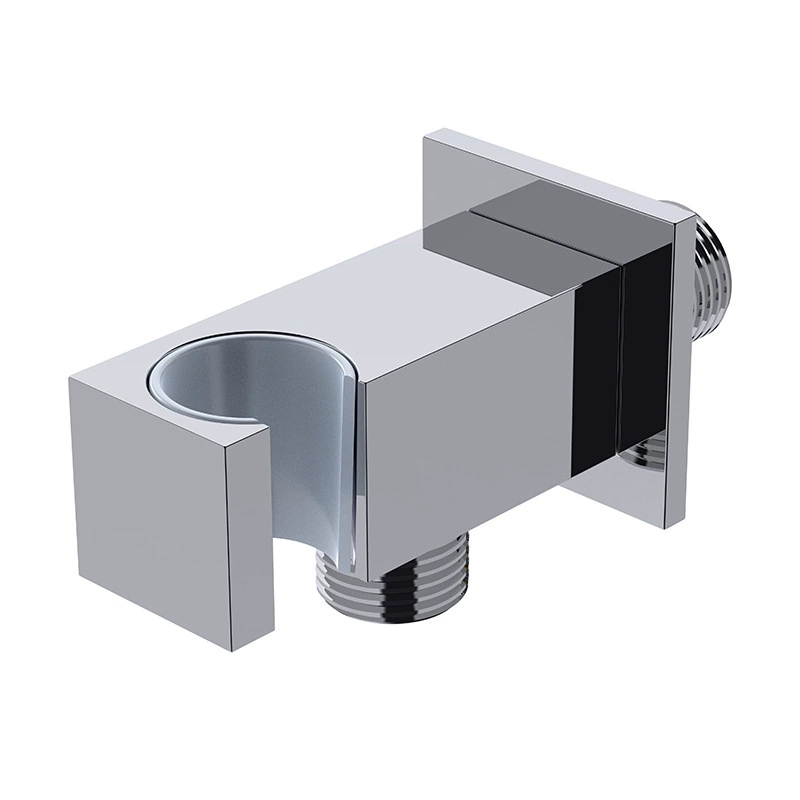 Tömör sárgaréz négyszögletes szögletes szelep tartókonzollal, hideg-melegvíz fali elzárószelep csaptelephez