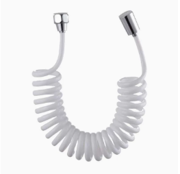 TPU rugalmas, visszahúzható zuhanycső 2,3 m, tekercses rugós cső bidé permetezőhöz